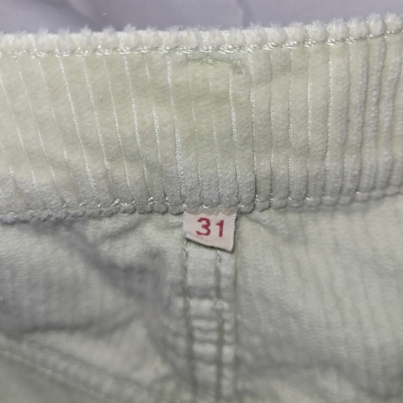 Levi's Premium Button-up Corduroy Mini Skirt In Pale Mint Size 31 - Picture 3 of 5